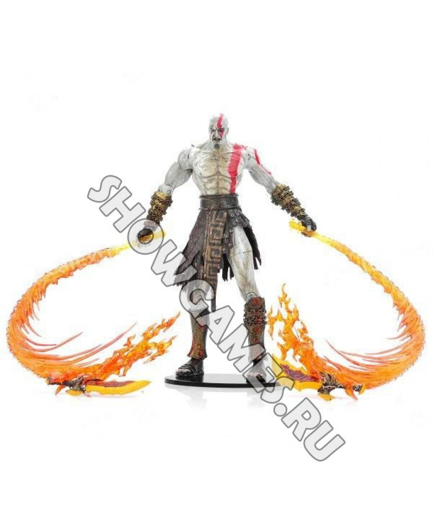 God of War 2. Фигурка персонажа Кратос (Kratos) с огненными клинками