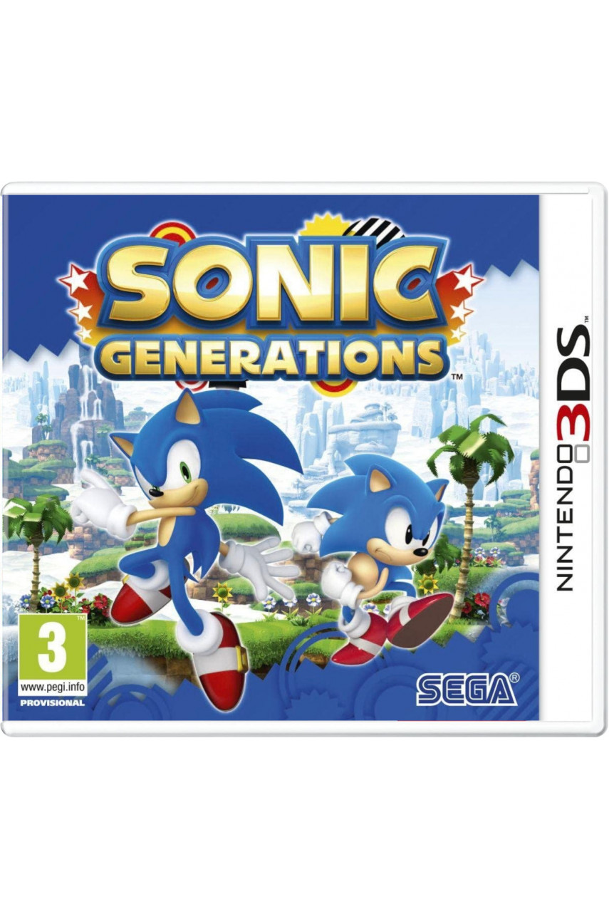 Купить sonic generations. Соник генерейшен 3дс. Диск Sonic Generations 2. Sonic Generations 3ds. Соник DS 2004.