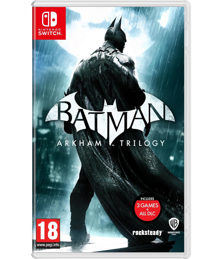 Игра Batman: Arkham Trilogy для Nintendo Switch. Меню и субтитры на русском языке.