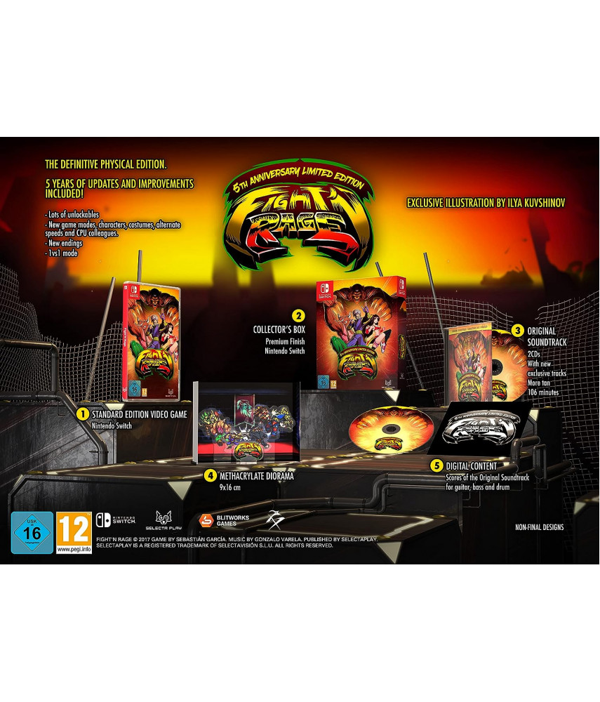 Fight'n Rage: 5th Anniversary Limited Edition (Nintendo Switch, английская версия)