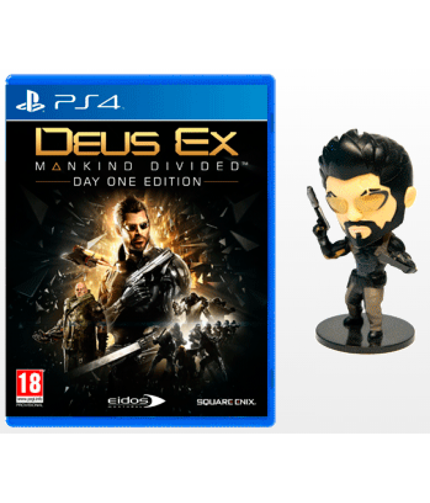 Deus Ex: Mankind Divided - Day 1 Edition с фигуркой Adam Jensen (Русская версия) [PS4]
