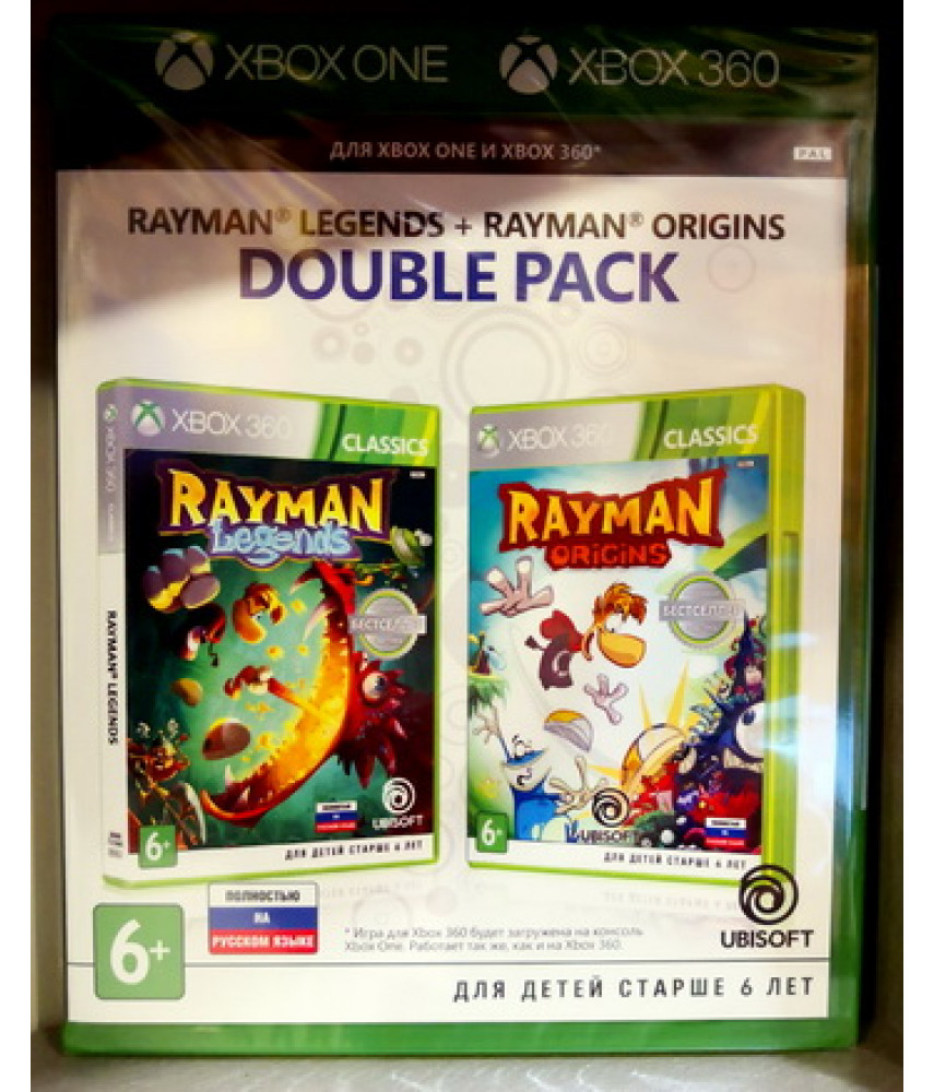 Комплект игр Rayman Legends + Rayman Origins (Русская версия) [Xbox 360] (совместимость с Xbox One)