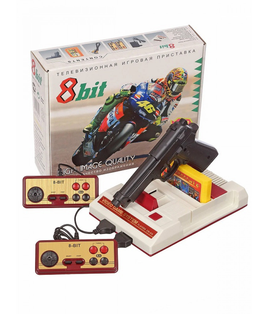 Игровая приставка 8-bit Junior (сборник 9999999 игр) + пистолет Игровая приставка 8-bit Junior (сборник 9999999 игр) + пистолет