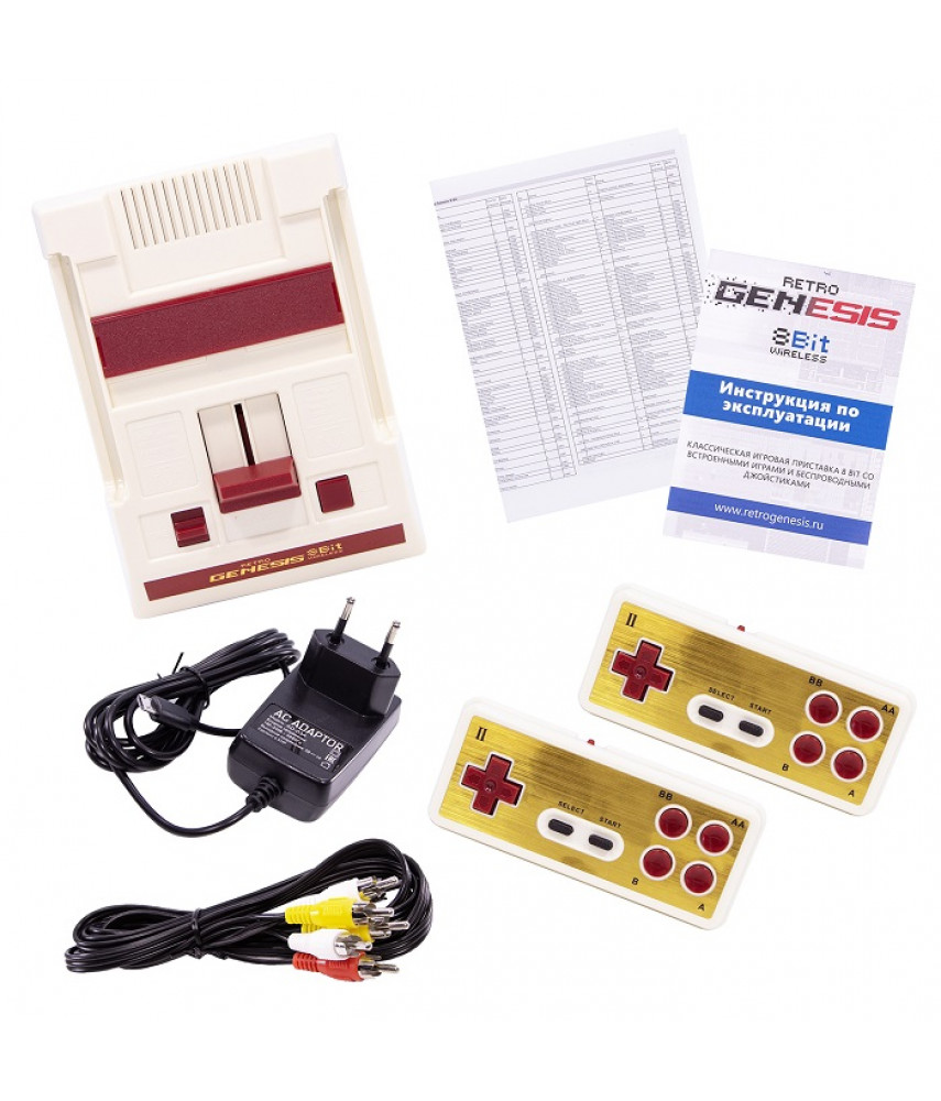Игровая приставка Retro Genesis 8 Bit Wireless + 300 игр (AV кабель, 2 беспроводных джойстика) купить