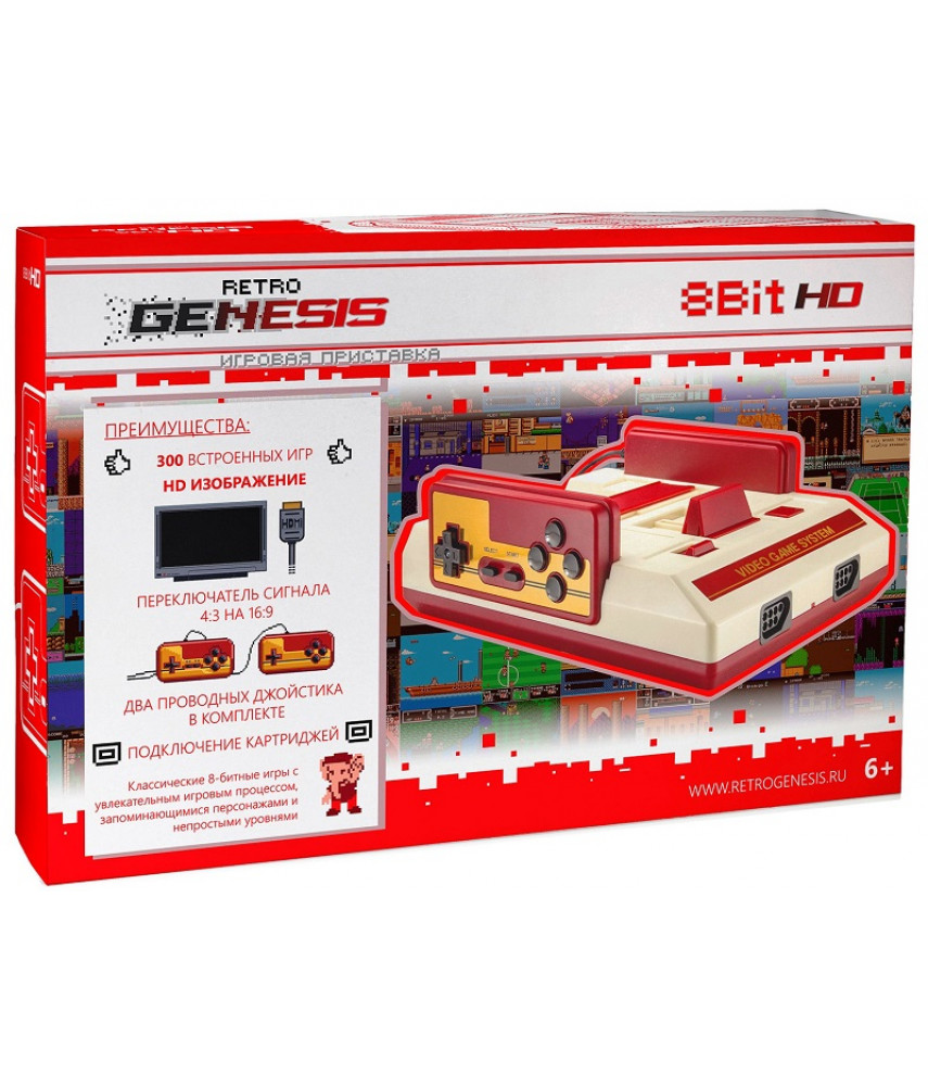 Игровая приставка Retro Genesis 8 Bit HD (300 игр)