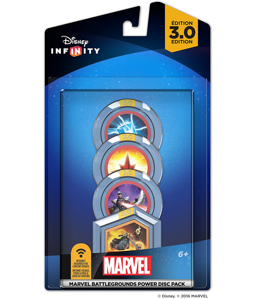 Disney. Infinity 3.0: Набор 4 волшебных жетона: MARVEL Battlegrounds Power Disc Pack