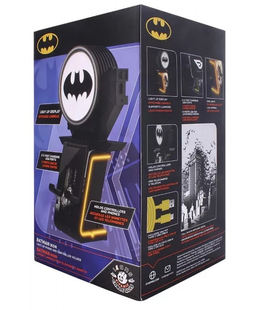 Фигурка подставка DC Comics Batman Bat Signal (LED Ikons) Cable Guys для геймпада / телефона (895630)