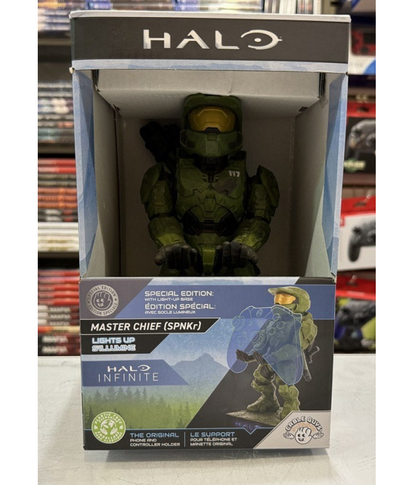 Фигурка подставка Halo Infinite Master Chief (SPNKr) Special Edition Light-Up Cable Guys для геймпада / телефона (896200)