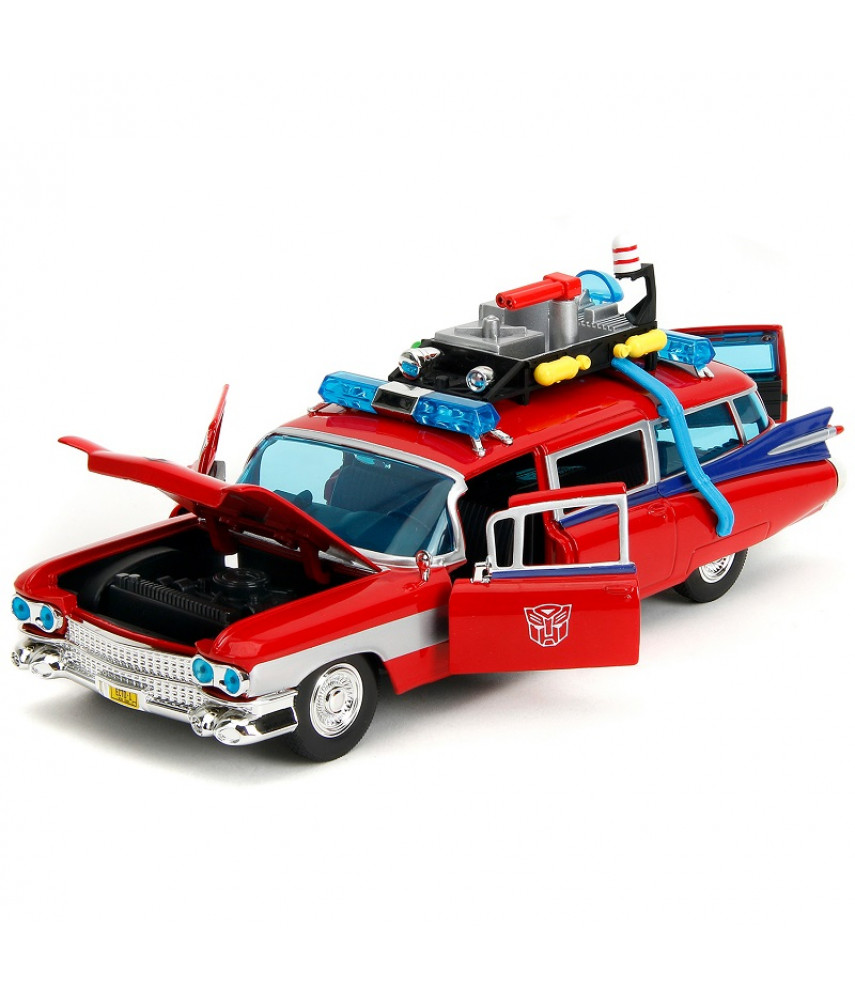 Модель автомобиля Jada Toys Hollywood Rides - Охотники за привидениями Cadillac ECTO-1 TF Optimus Prime (1:24) 54667
