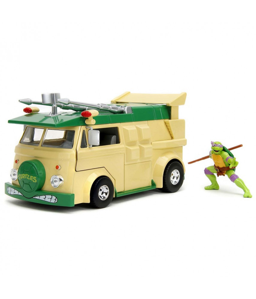 Модель Машинки Hollywood Rides 1:24 с Фигуркой 2.75" Черепашки-ниндзя HWR Party Wagon 34529