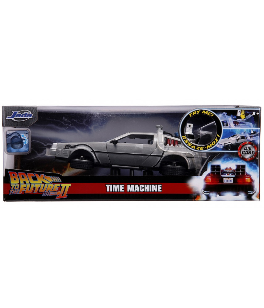 Модель автомобиля Jada Toys Hollywood Rides Back to the Future 2 - Time Machine Primer Brushed Raw Metal (1:24) 31468