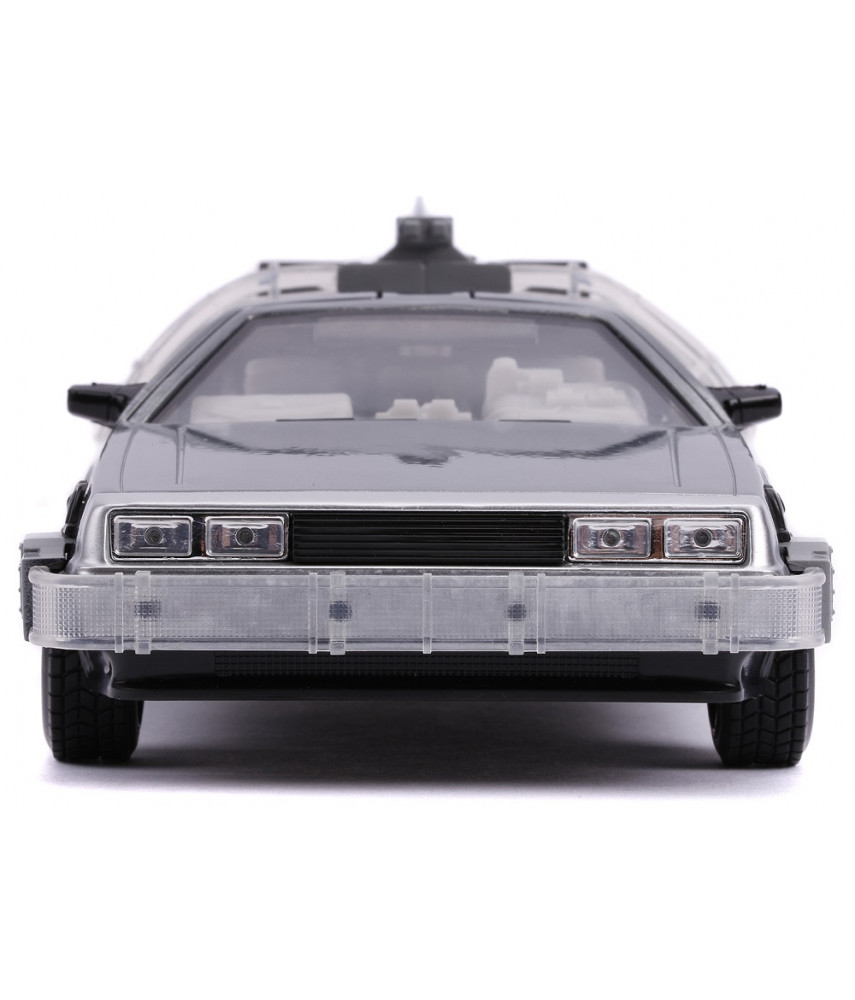 Модель автомобиля Jada Toys Hollywood Rides Back to the Future 2 - Time Machine Primer Brushed Raw Metal (1:24) 31468