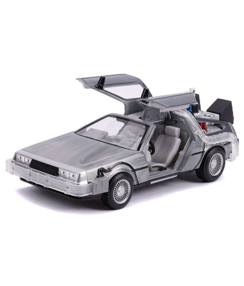 Модель автомобиля Jada Toys Hollywood Rides Back to the Future 2 - Time Machine Primer Brushed Raw Metal (1:24) 31468