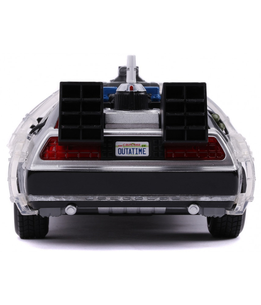 Модель автомобиля Jada Toys Hollywood Rides Back to the Future 2 - Time Machine Primer Brushed Raw Metal (1:24) 31468