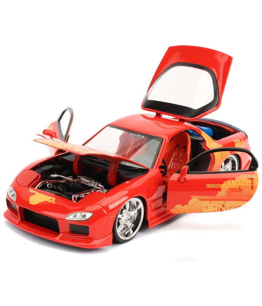 Модель автомобиля Jada Toys Fast & Furious - 1993 Mazda RX-7 Orange Julius's JLS (1:24) 30747