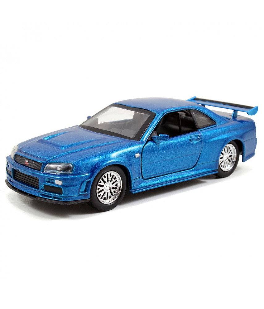 Модель автомобиля Jada Toys Fast & Furious - FF 2002 Nissan Skyline GTR R34-Blue (1:32) 97185