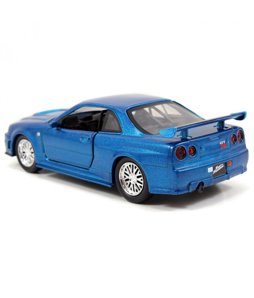 Модель автомобиля Jada Toys Fast & Furious - FF 2002 Nissan Skyline GTR R34-Blue (1:32) 97185