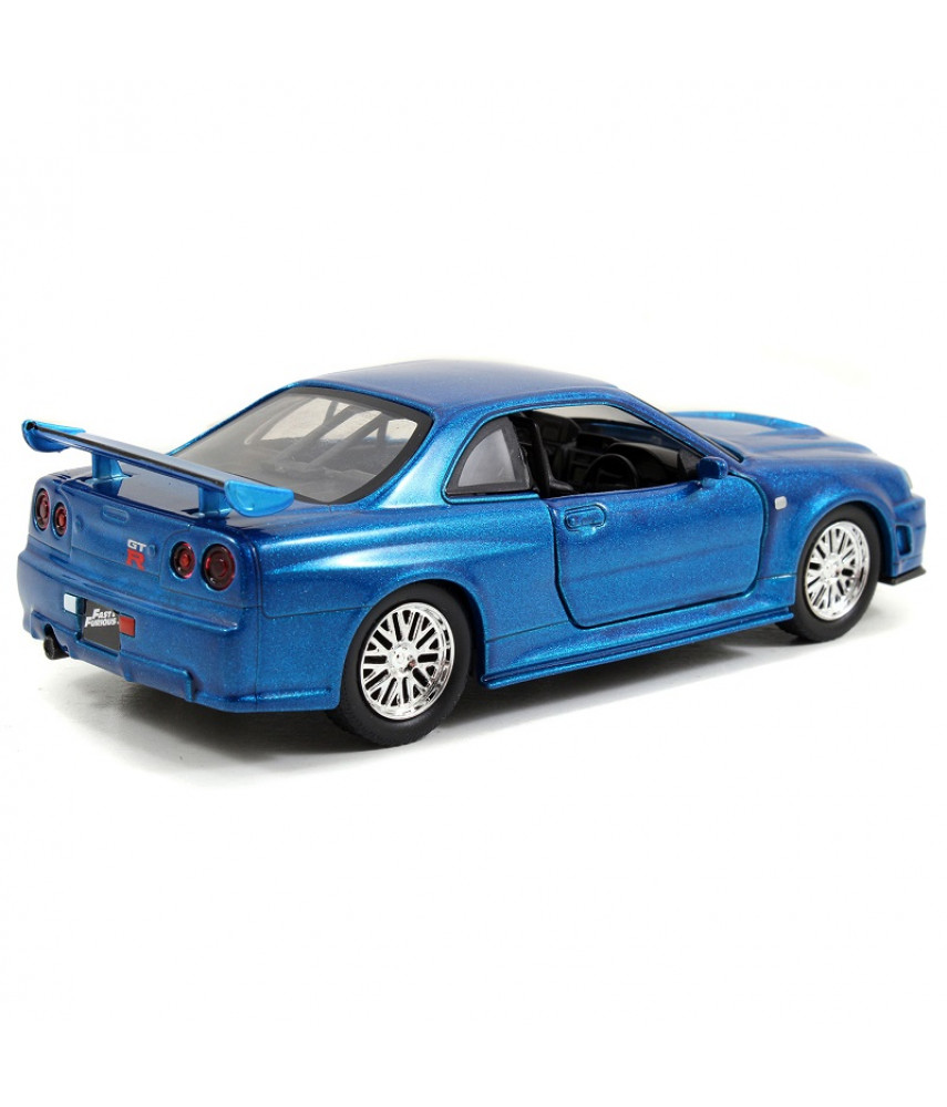 Модель автомобиля Jada Toys Fast & Furious - FF 2002 Nissan Skyline GTR R34-Blue (1:32) 97185