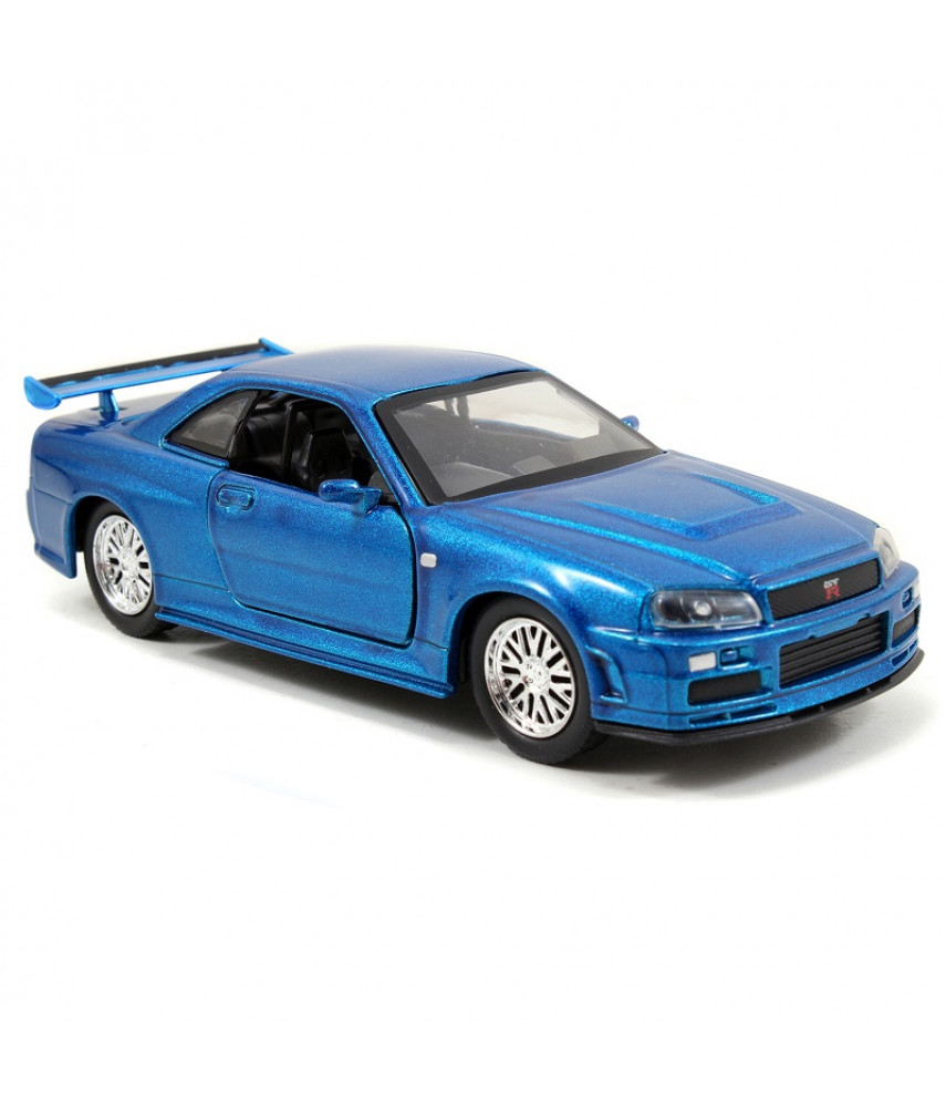 Модель автомобиля Jada Toys Fast & Furious - FF 2002 Nissan Skyline GTR R34-Blue (1:32) 97185