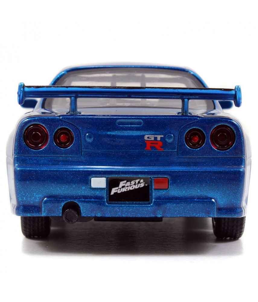 Модель автомобиля Jada Toys Fast & Furious - FF 2002 Nissan Skyline GTR R34-Blue (1:32) 97185