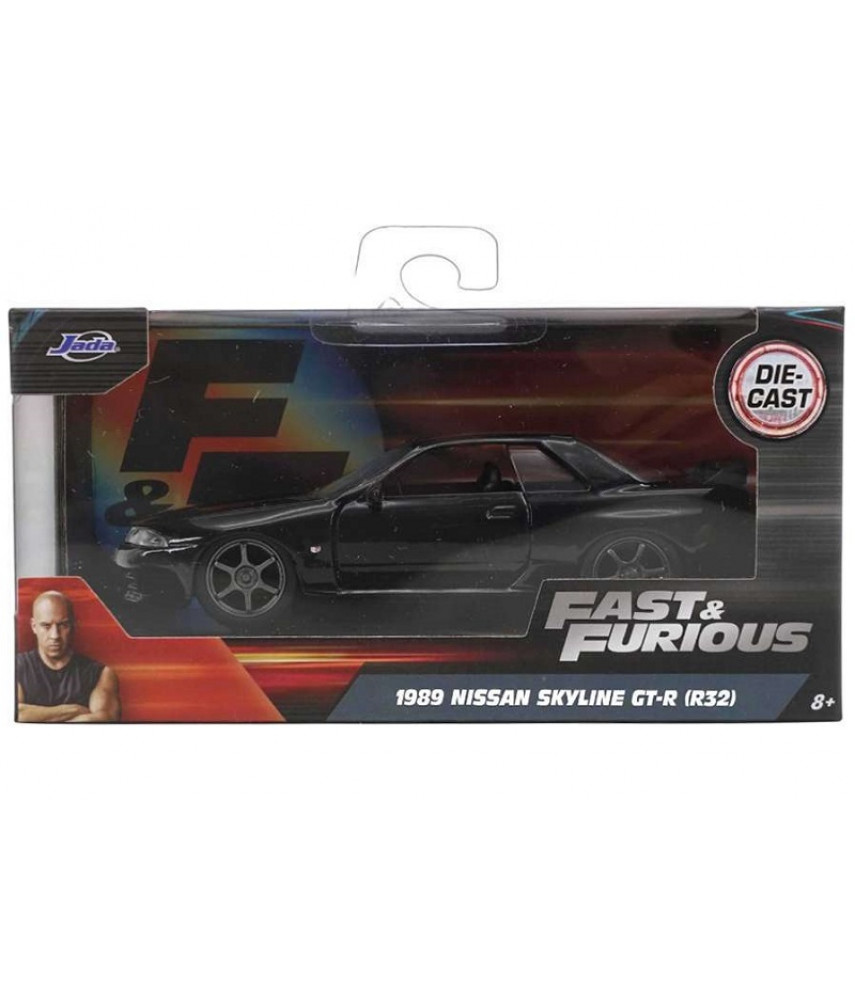 Коллекционная машинка Jada Fast & Furious: 1989 Nissan Skyline GT-R R32 (Glossy Black) 1:32