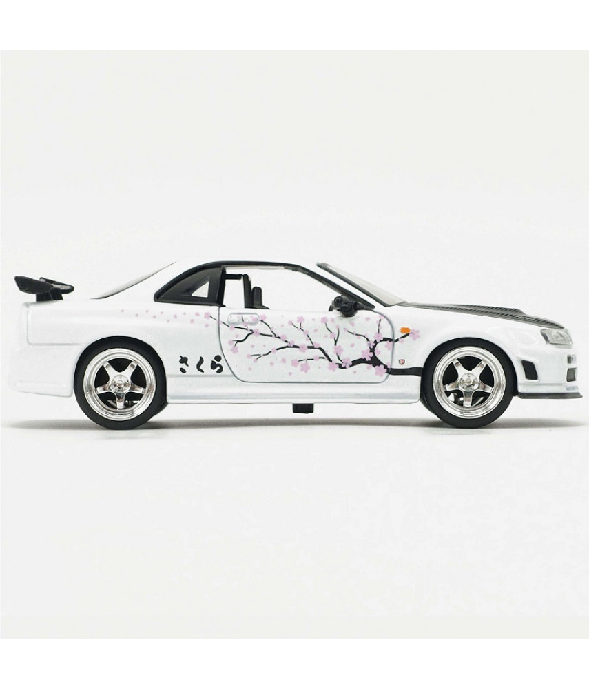 Модель автомобиля Jada Toys Pink Slips 2002 Nissan Skyline GT-R R34 BNR34 (1:32) 36135