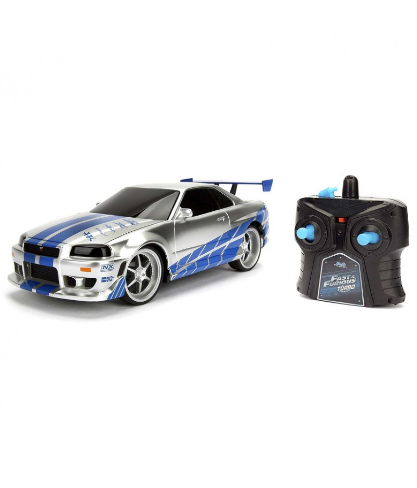 Радиоуправляемая модель машинки Jada Toys Fast & Furious - R/C 2002 Nissan Skyline GT-R (BNR34) (1:24) 99371