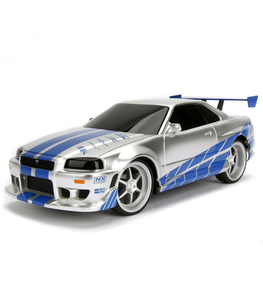 Радиоуправляемая модель машинки Jada Toys Fast & Furious - R/C 2002 Nissan Skyline GT-R (BNR34) (1:24) 99371