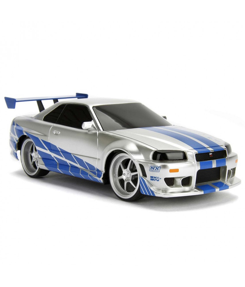 Радиоуправляемая модель машинки Jada Toys Fast & Furious - R/C 2002 Nissan Skyline GT-R (BNR34) (1:24) 99371