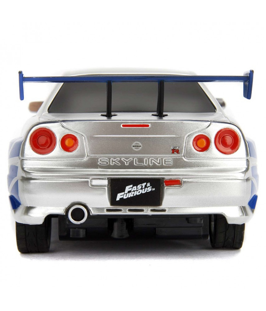 Радиоуправляемая модель машинки Jada Toys Fast & Furious - R/C 2002 Nissan Skyline GT-R (BNR34) (1:24) 99371