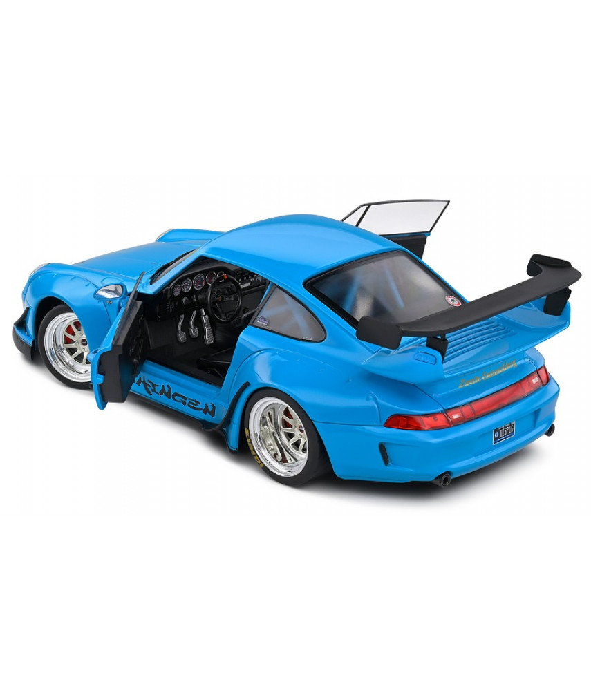 Модель автомобиля 1:18 Porsche 911 RWB Bodykit Shingen Blue 2018