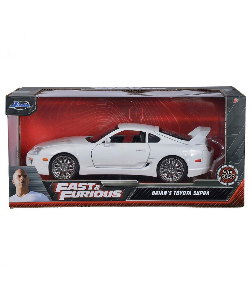 Модель автомобиля Jada Toys Fast & Furious - FF 1995 Toyota Supra-White (1:32) 97346