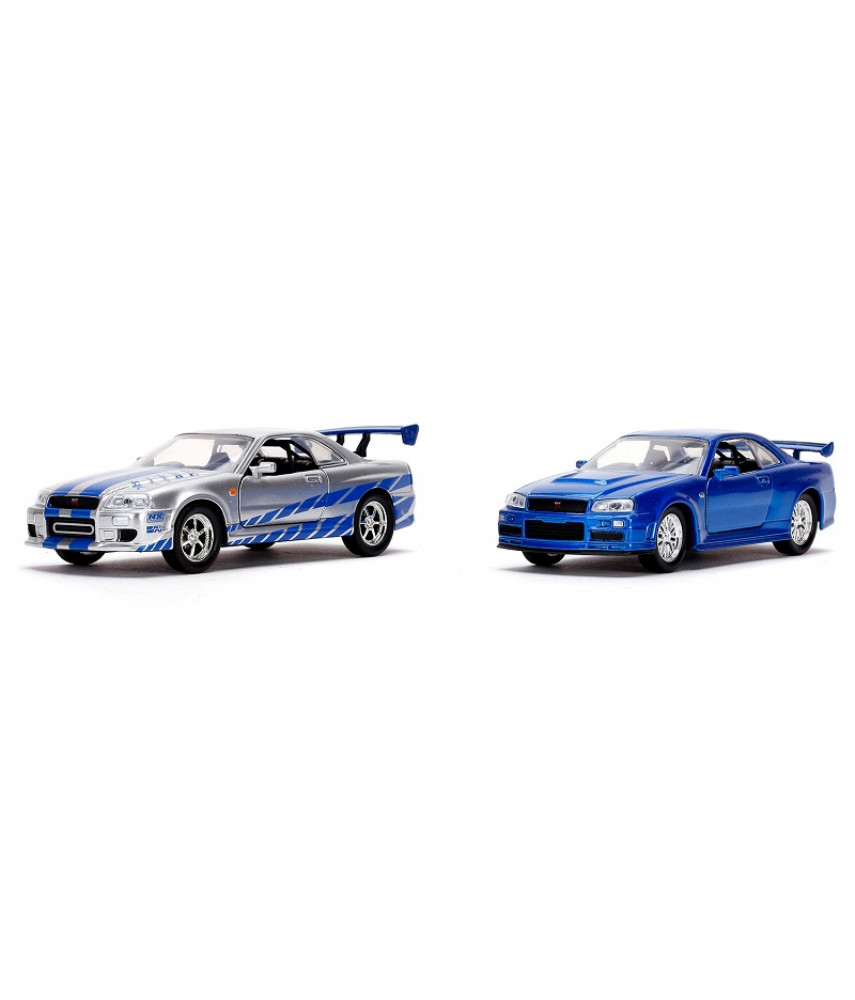 Набор машинок Jada Toys Fast & Furious - Brian's Nissan Skyline GTR R34 Silver/Blue (31980)