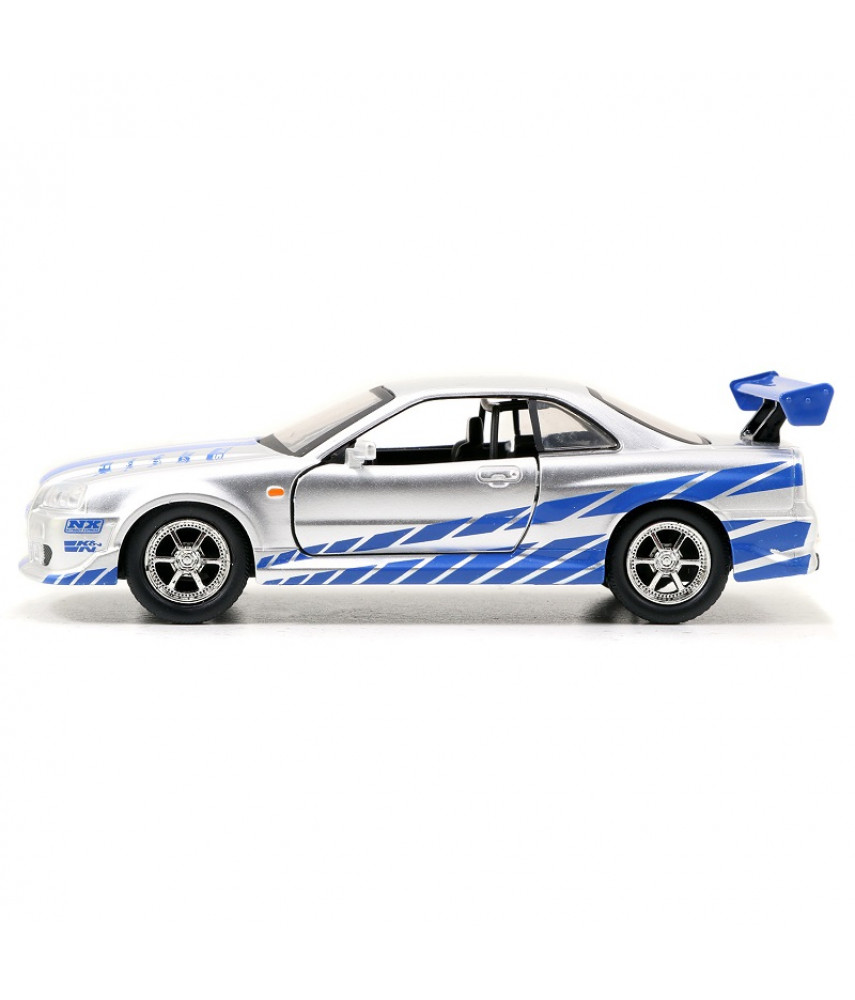 Набор машинок Jada Toys Fast & Furious - Brian's Nissan Skyline GTR R34 Silver/Blue (31980)