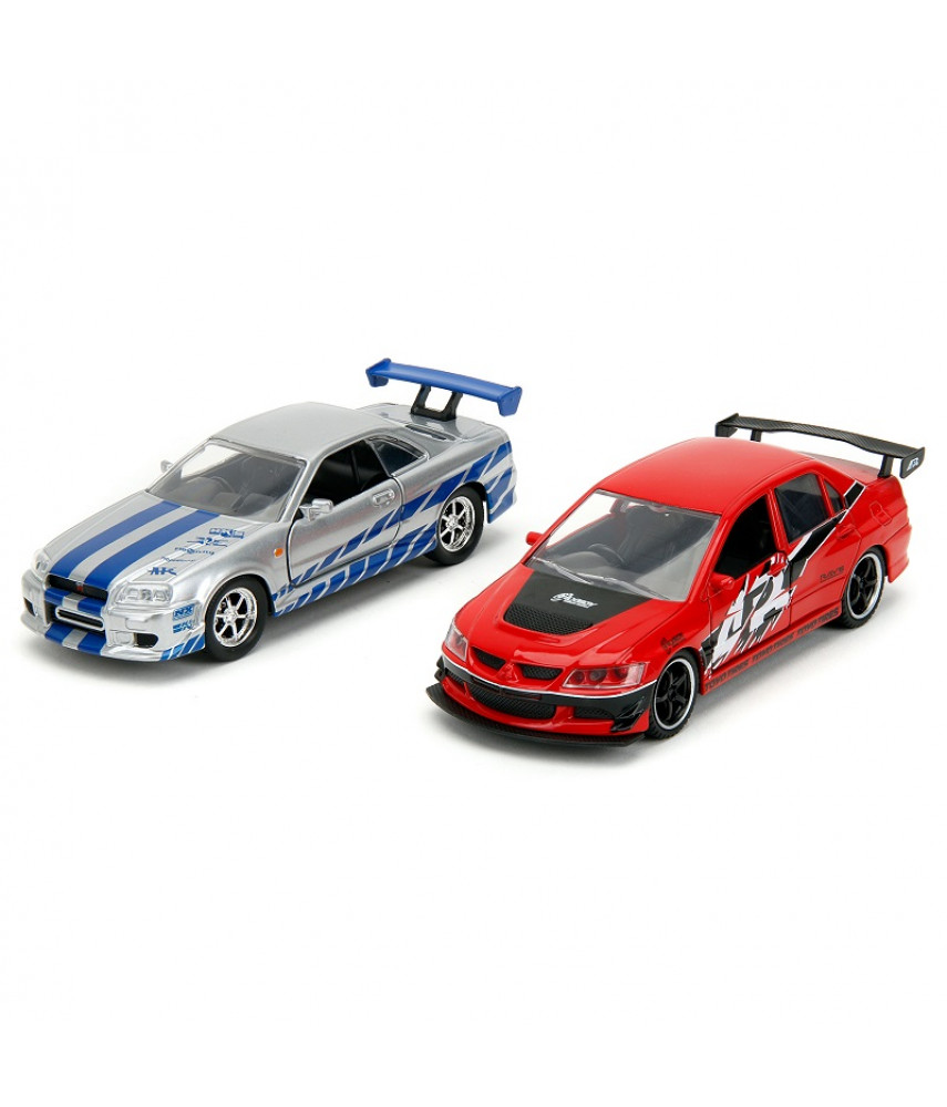 Набор машинок Jada Toys Fast & Furious - Mitsubishi Lancer Evolution IX / Nissan Skyline GTR R34 (34256)