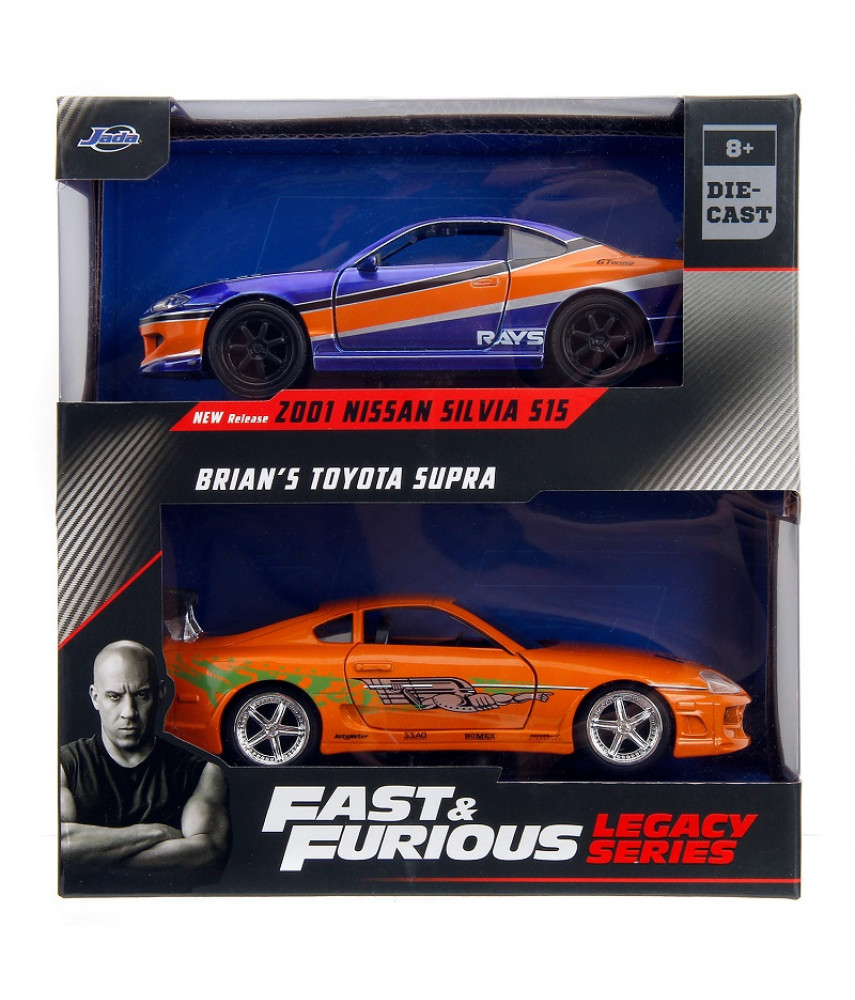 Набор машинок Jada Toys Fast & Furious - Nissan Silvia S15 / Toyota Supra (42541)