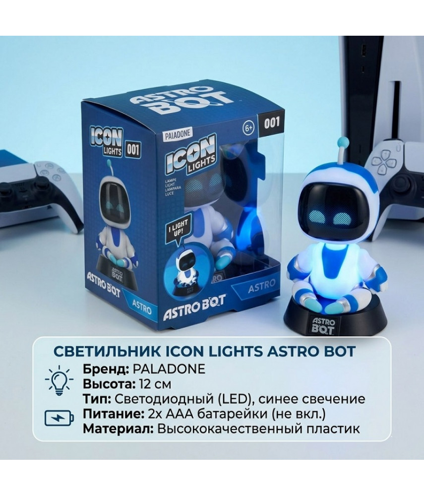 Светильник-ночник Paladone Icon Lights: Astro Bot (12 см)