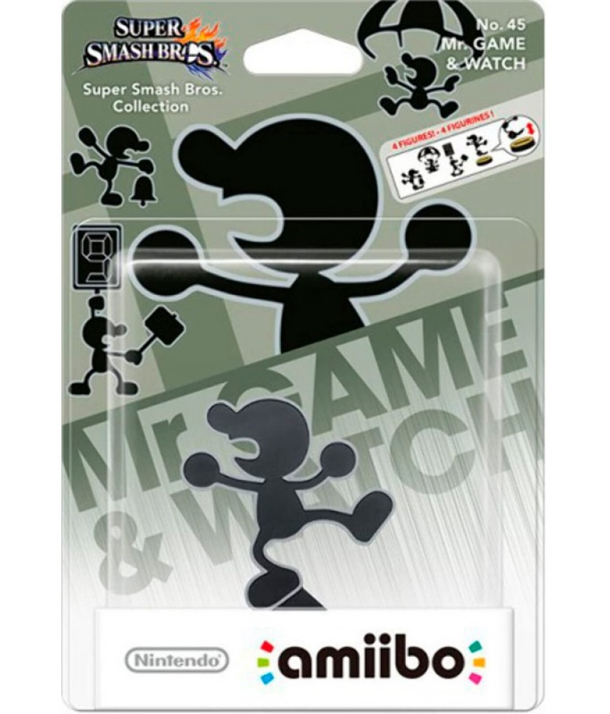 Фигурка Amiibo Мистер Гейм Энд Вотч / Mr. Game & Watch (Super Smash Bros. Collection) 