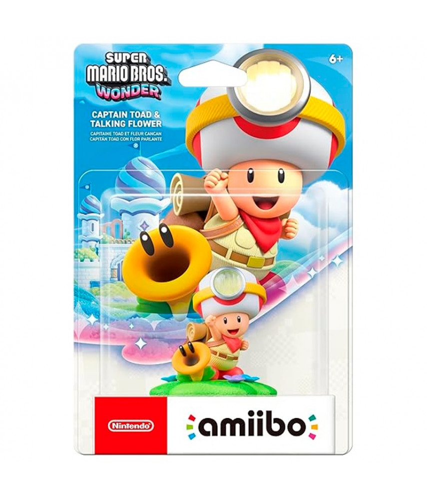 Фигурка Amiibo Капитан Тоад и Говорящий цветок / Captain Toad & Talking Flower (Super Mario Bros. Wonder Collection)