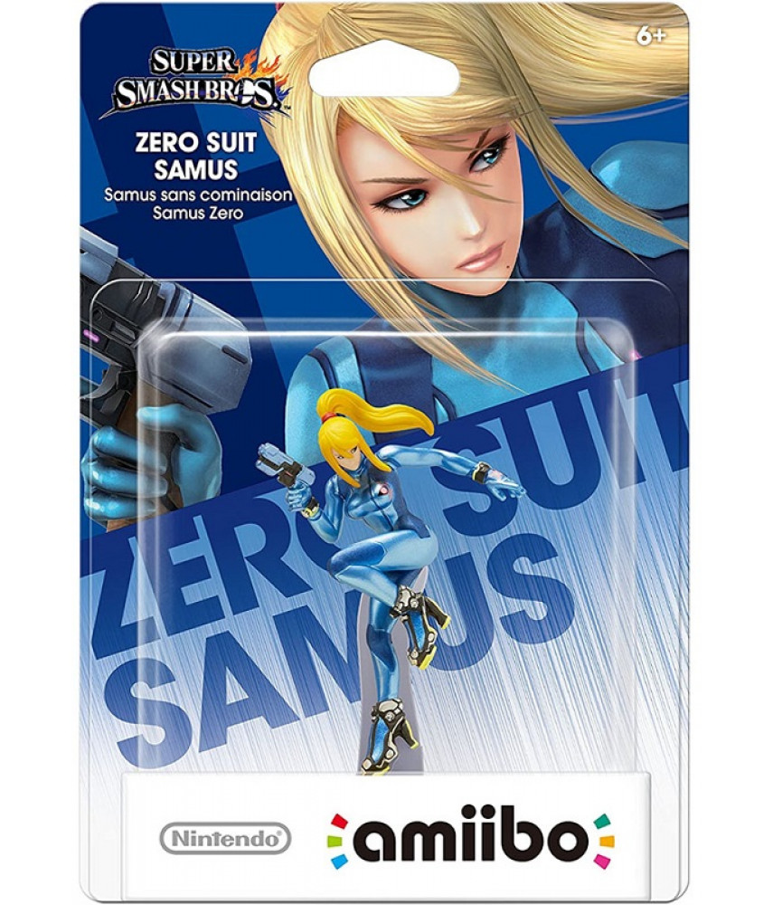 Amiibo фигурка Самус в нуль-костюме / Zero Suit Samus из коллекции Super Smash Bros