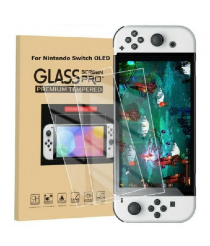 Защитное стекло Glass Screen PRO+ Premium Tempered (9H) (2 шт.) для Nintendo Switch OLED