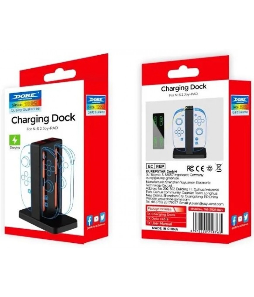 Зарядная станция Dobe Charging Dock для Joy-Con 2 Nintendo Switch 2 (TNS-3192B)