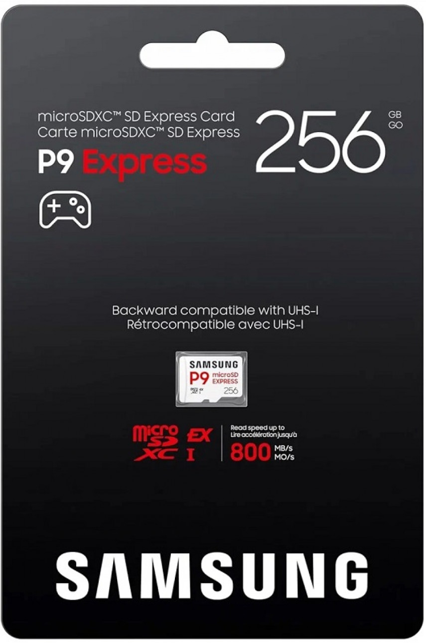 Карта памяти MicroSD Samsung P9 Express 256GB для Nintendo Switch 2 (800 MB/s)