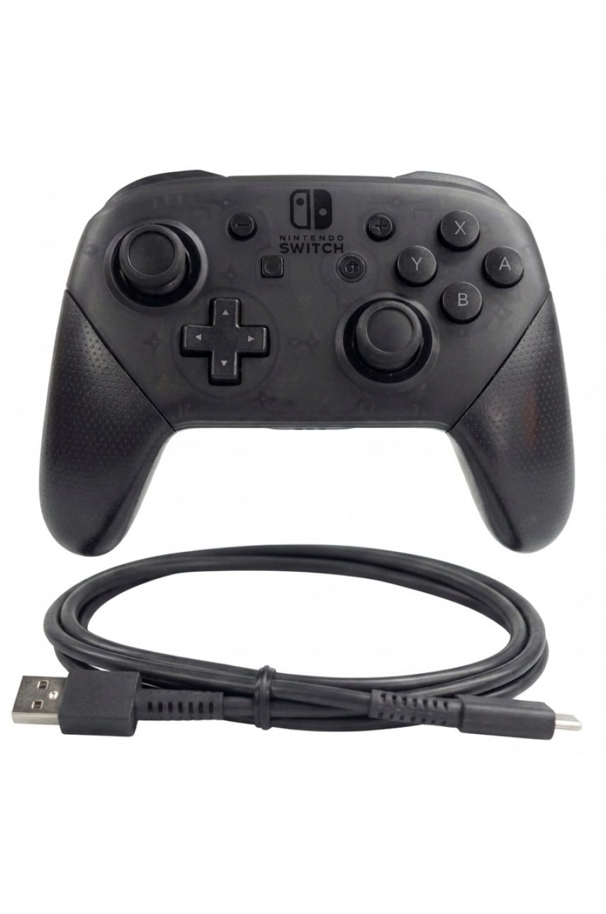 Геймпад беспроводной Nintendo Switch Pro Controller Black (аналог)