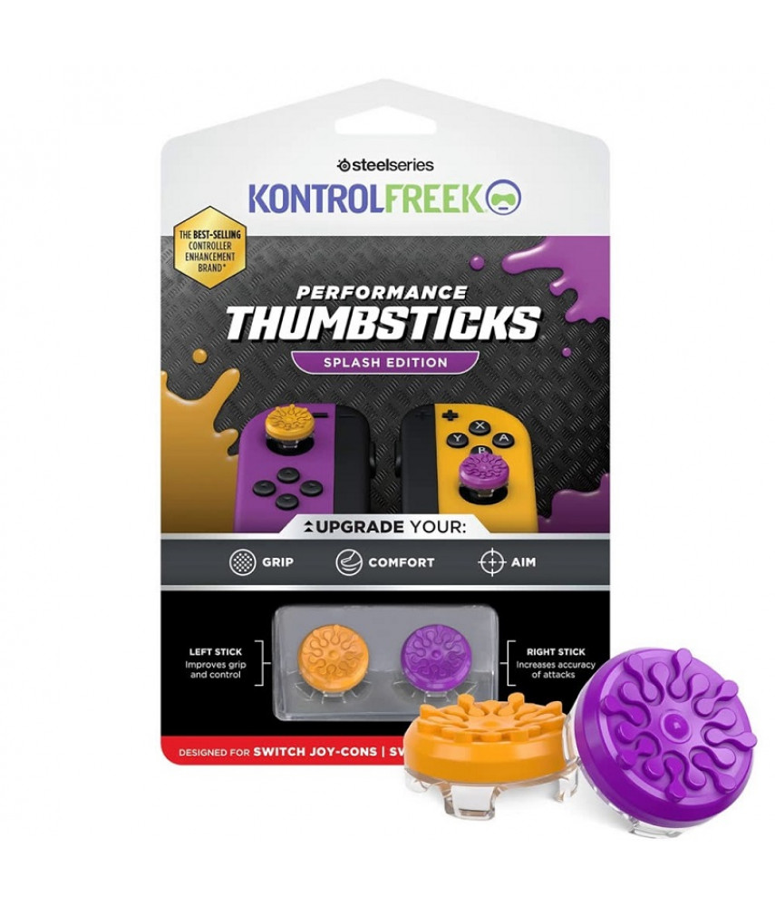 Насадки на стики KontrolFreek Performance Thumbsticks Splash Edition для Nintendo Switch Joy-Con Насадки на стики KontrolFreek Performance Thumbsticks Splash Edition для Nintendo Switch Joy-Con