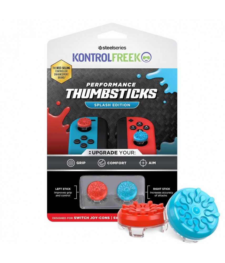 Насадки на стики KontrolFreek Performance Thumbsticks Splash Edition для Nintendo Switch Joy-Con Насадки на стики KontrolFreek Performance Thumbsticks Splash Edition для Nintendo Switch Joy-Con