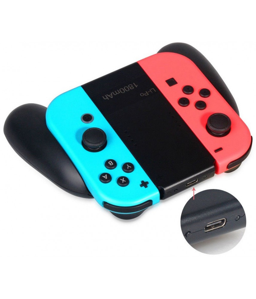 Подзаряжающий держатель Dobe Switch Joy-Con Charging Grip для контроллеров Nintendo Switch (TNS-880)