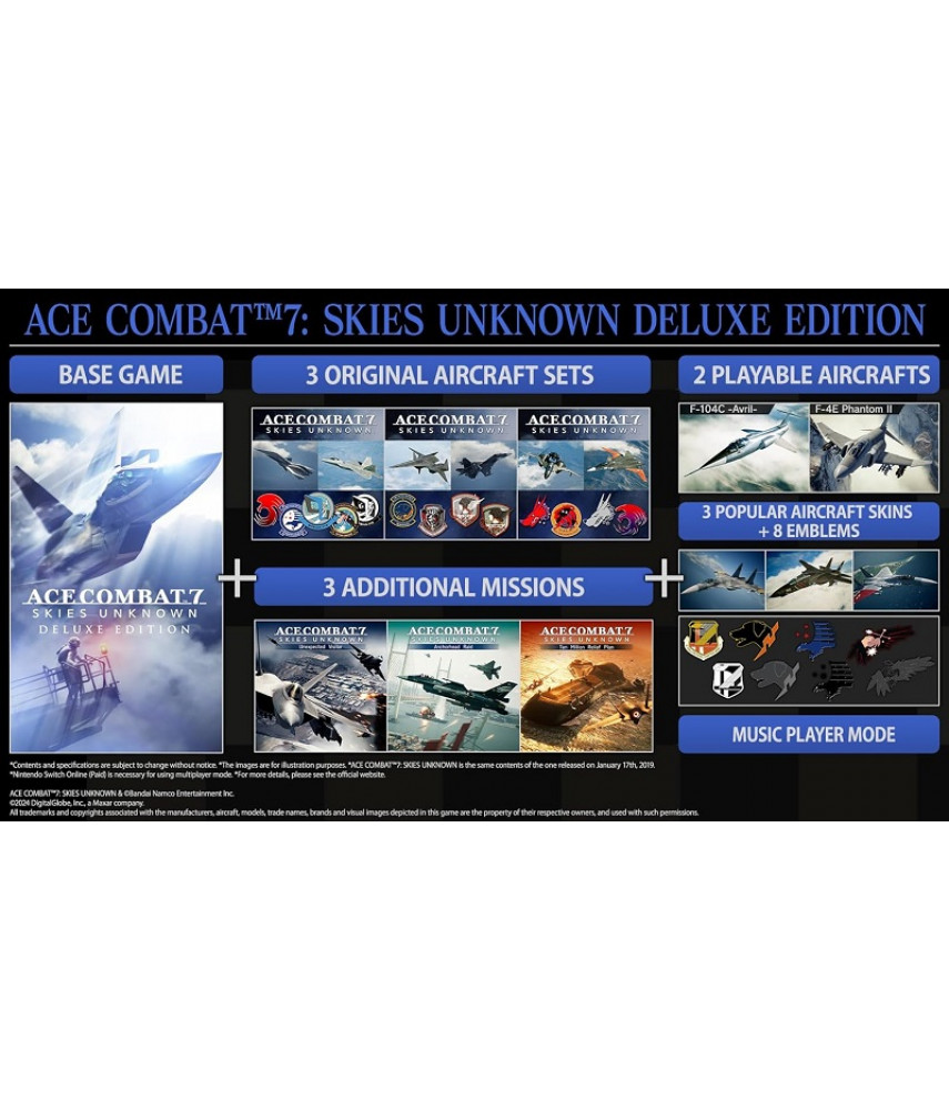 Игра Ace Combat 7 Skies Unknown Deluxe Edition для Nintendo Switch. Меню и субтитры на русском языке.