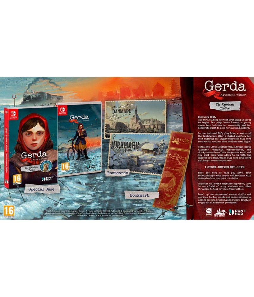 Игра Gerda: A Flame in Winter - The Resistance Edition. Меню и субтитры на русском языке.