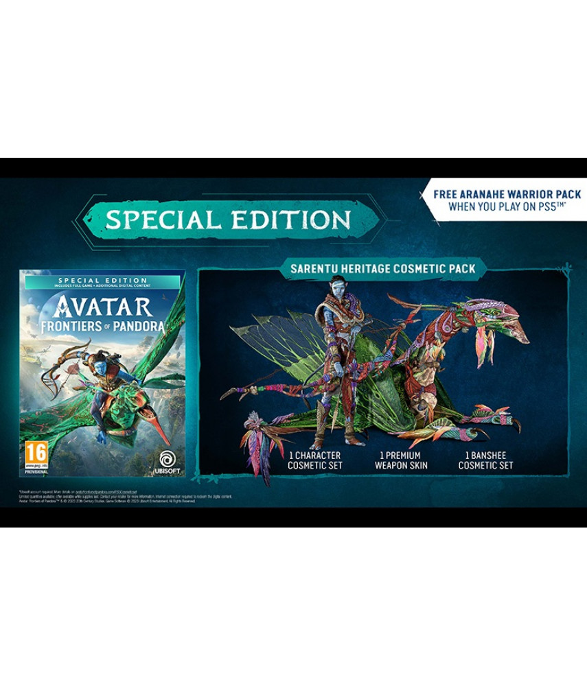 Игра Avatar: Frontiers of Pandora - Special Edition для PlayStation 5. Меню и субтитры на русском языке.